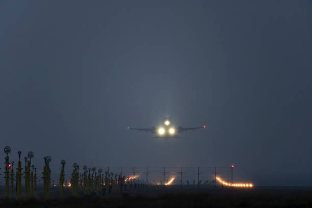 istock Take off in foggy weather 1948214976