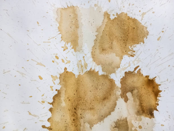 istock Abstract brown coffee grunge background. Dirty paper with paint stains. 1948306723