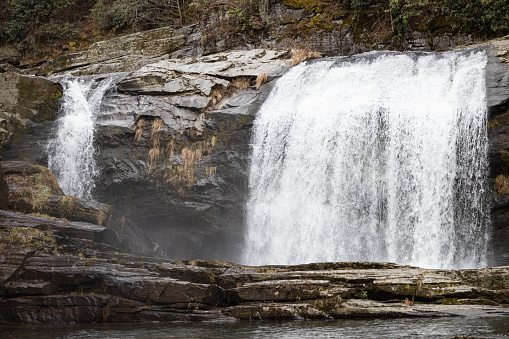 Twisting Falls in the Cherokee National Forest of northeastern Tennessee in the winter.