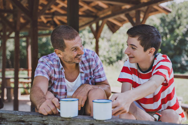 istock Father and son hiking together. 1948509177