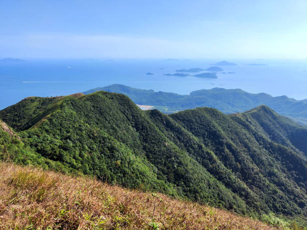 istock Panoramic view from Kau Nga Ling mountain, Lantau, Hong Kong 1948544169