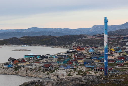 An overview of the town of Ilulissat, Greenland