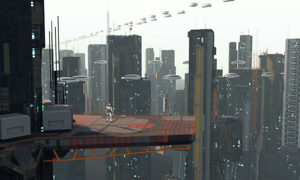 istock Robot at futuristic city 1948733132