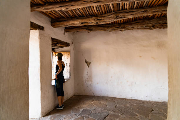 Ruins at Tumacacori Mission in southern Arizona founded by Father Eusebio Francisco Kino in 1691 on film