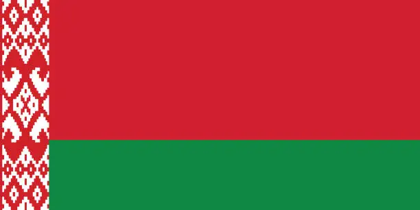 Vector illustration of Belarus flag. Flag icon. Standard color. Standard size. Rectangular flag. Computer illustration. Digital illustration. Vector illustration.