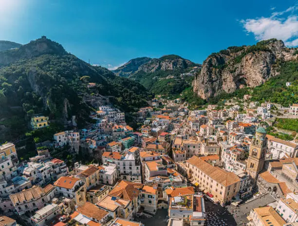 The Amalfi Coast is a picturesque stretch of coastline in southern Italy, known for its dramatic cliffs, vibrant seaside villages, and stunning views of the Tyrrhenian Sea.