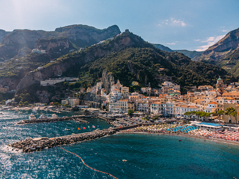 The Amalfi Coast is a picturesque stretch of coastline in southern Italy, known for its dramatic cliffs, vibrant seaside villages, and stunning views of the Tyrrhenian Sea.
