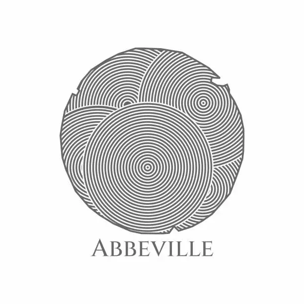 Vector illustration of Abbeville Map - World Map International vector template. silhouette vector illustration