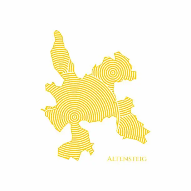 Vector illustration of Altensteig Map - World Map International vector template. German region silhouette vector illustration