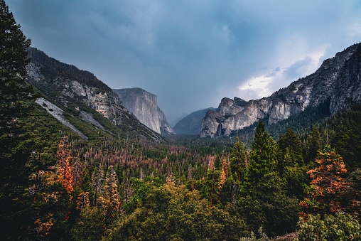 Tunnel View is a scenic viewpoint on California State Route 41 in Yosemite National Park, United States. Visitors have seen and documented the iconic and expansive views of Yosemite Valley from the overlook since its opening in 1933.