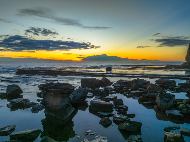 istock Sunrise over the ocean and rocky Inlet 1949209986