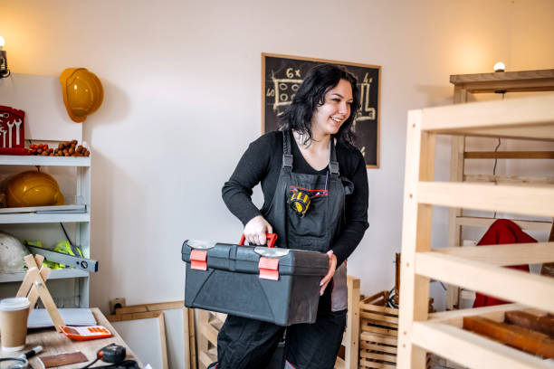 istock Woman starting small business working as carpenter 1949217684