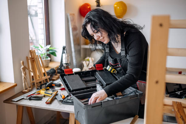 istock Woman starting small business working as carpenter 1949217686