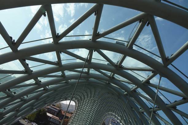 istock Deformed design beam of Peace Bridge 1949259409