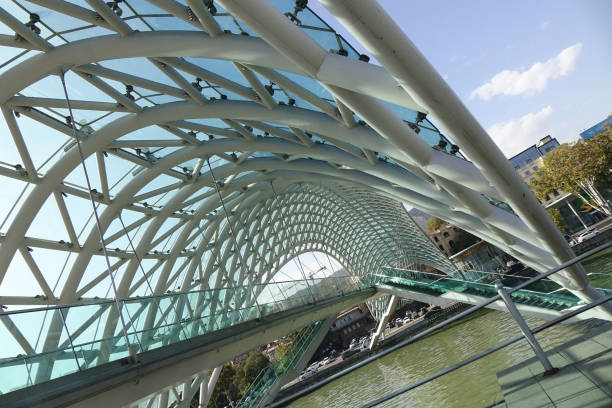istock Deformed design beam of Peace Bridge 1949259416