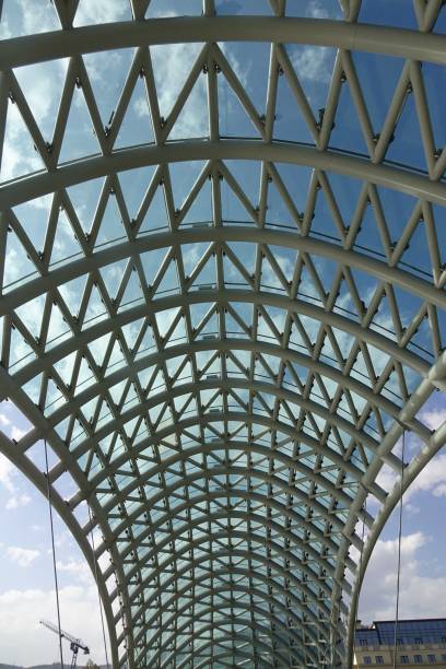 istock Deformed design beam of Peace Bridge 1949260486