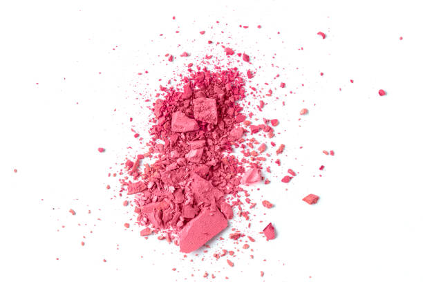 istock Abstract crush pink blush powder or eye shodow on white background 1949285270