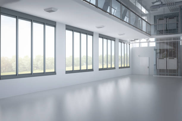 istock Laboratory interior or manufacturing factory with space 1949285806