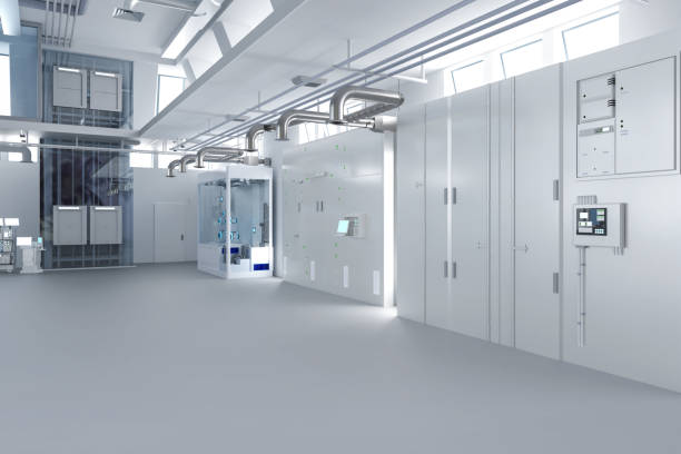 istock Laboratory interior or manufacturing factory with space 1949285809
