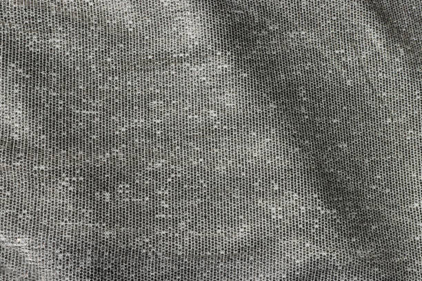 istock Top view image of aesthetic background. silver silk satin cloth with texture 1949293519