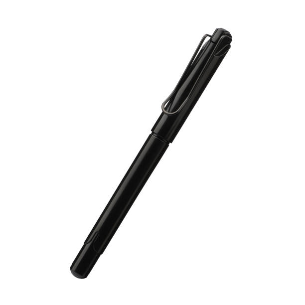 istock Ballpoint pen isolated on white background, elegant pen in black. With clipping path. 1949312641