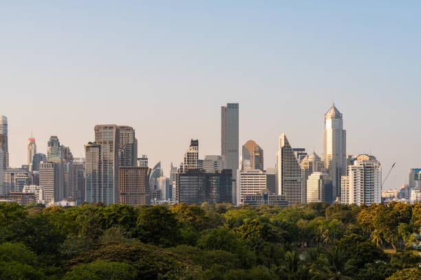istock Bangkok city panorama with skyscrapers and trees 1949320567