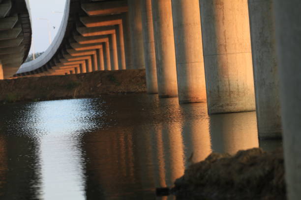 istock Bridge-Expressway pillars that help support the expressway bridge to facilitate rapid travel are constructed by civil engineers with a safety system that shortens the travel distance more quickly. 1949334482
