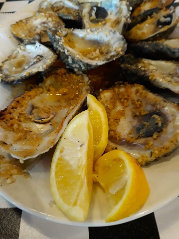 Oysters on half shell