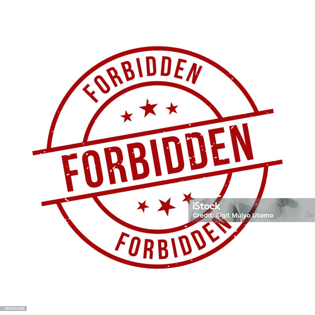 Probidden Forbidden Stamp Forbidden Grunge Round Sign Stock Illustration ...
