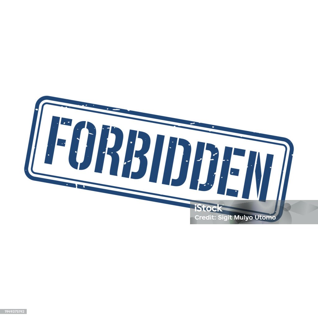 Probidden Forbidden Stamp Forbidden Grunge Square Sign Stock Illustration ...