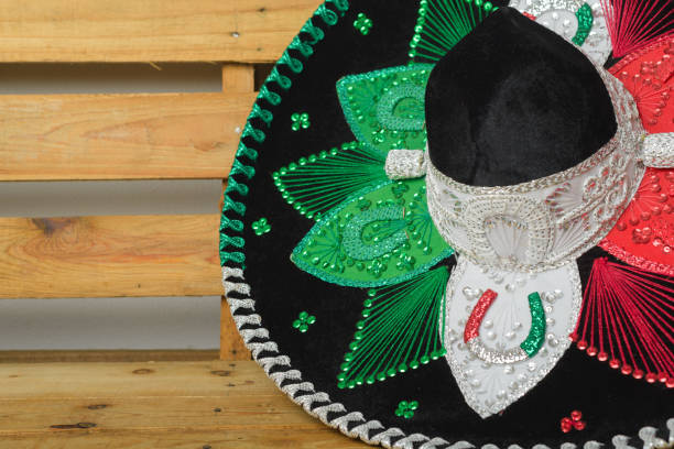 istock Mariachi hat on wooden background. Mexican independence concept. Cinco de mayo background. 1949409598