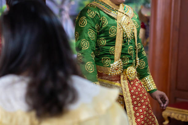 istock Beautiful ancient dress in the show Khon performing Thai classical dance 1949426734