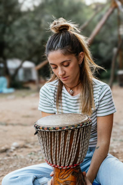 istock Worried girl with a drum 1949428884