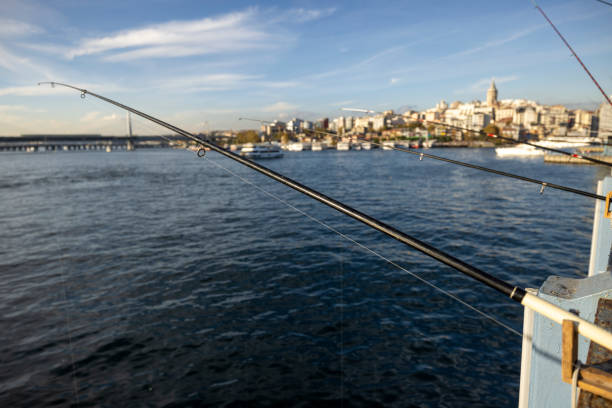 People fishing at Galata Bridge