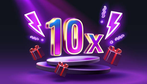 istock 10x winner banner, promotion flyer, prize label. Vector illustration 1949440067