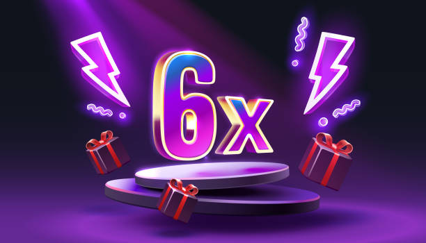 istock 6x winner banner, promotion flyer, prize label. Vector illustration 1949440089