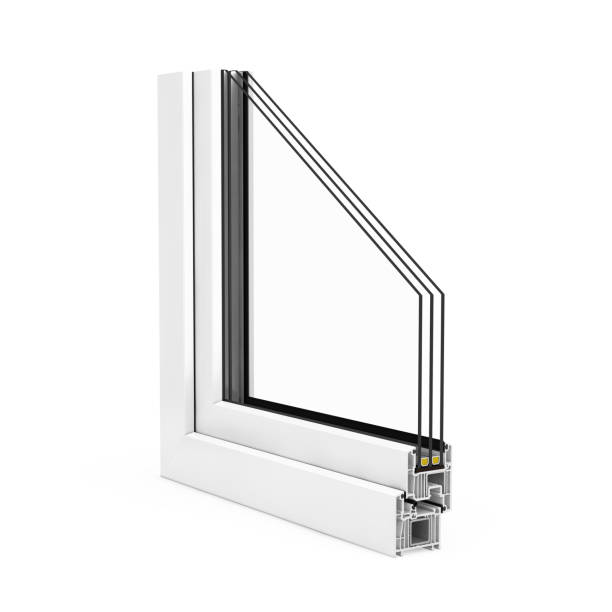 istock The Cut of Detailed Window PVC Profile. 3d Rendering 1949477337