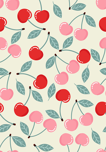 Vector cherry seamless pattern .