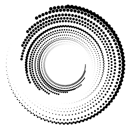 Swirl pattern of circle dots