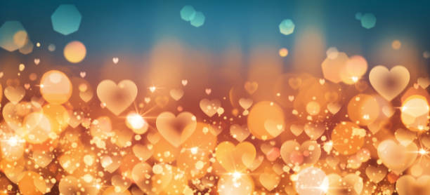 istock Hearts and bokeh lights abstract background 1949508659