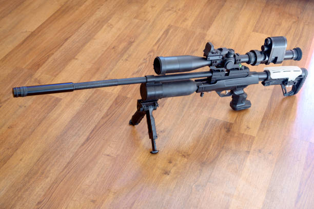 istock Modern PCP air rifle with scope and night vision 1949547197
