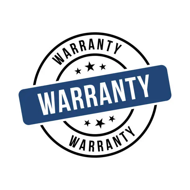 Vector illustration of Warranty Stamp, Warranty Round Sign