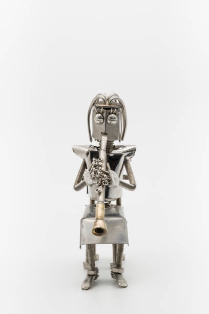 istock Female clarinet player figure (metal figure) 1949557890