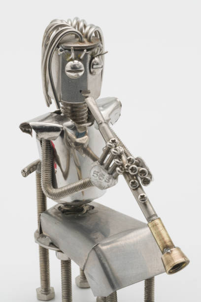 istock Female clarinet player figure (metal figure) 1949558950