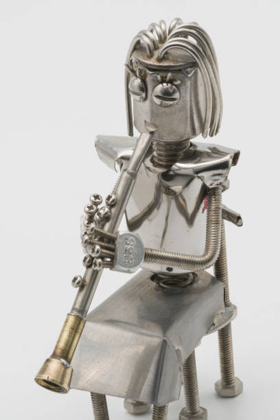 istock Female clarinet player figure (metal figure) 1949560034