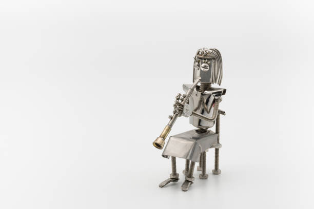 istock Female clarinet player figure (metal figure) 1949561741