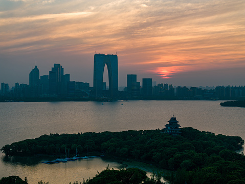 China, Jiangsu, Suzhou Industrial Park, Jinji Lake Scenic Area