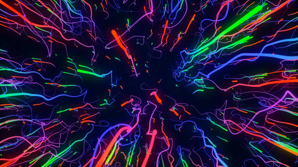 istock Abstract circular light speed background. Dynamic lines. Futuristic explosion of light. Colored rays in motion. Transfer of big data cyberspace. 3D rendering. 1949731661