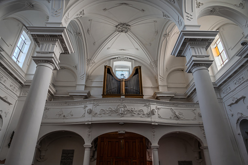 Vastogirardi, Isernia, Molise. Church of Maria Santissima delle Grazie. Interior and exterior views