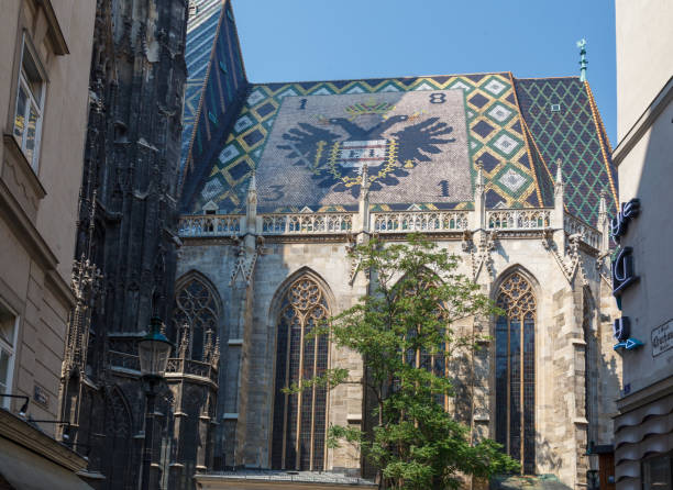 istock Double headed eagle Cathedral roof Vienna Austria 1949786447